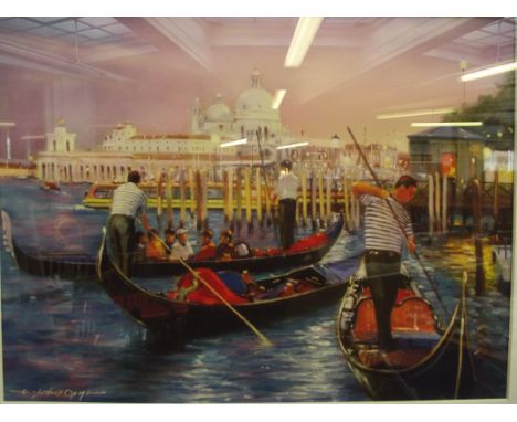 Large Anthony Orme print, framed 