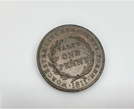 An 1811 Worcester City and County Token, value One Penny