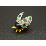 18K Marienkäfer Brosche