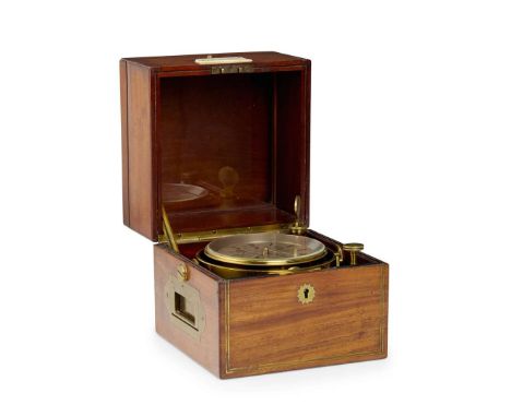  VICTORIAN 56-HOUR MARINE CHRONOMETER, VICTOR KULLBERG, LONDON, NO.4506 19TH CENTURY with a 3 ¾ inch silvered dial with subsi