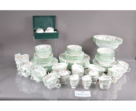 A very extensive Minton's 'Haddon Hall' dinner service designed by John Waddington, consisting of eight entrée plates, nine d