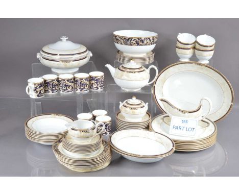 A very extensive dinner service in Wedgwood 'Cornucopia' pattern, consisting of eight dinner plates, eight dessert plates, ei