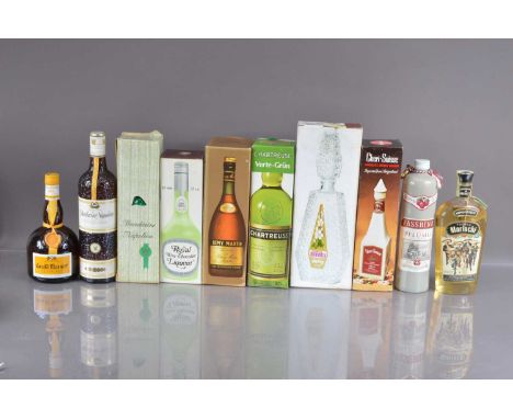 Ten bottle of various spirits and liqueurs, including Mandarine Napoleon (x2), Remy Martin, Tequila, Chartreuse, Grand Marnie