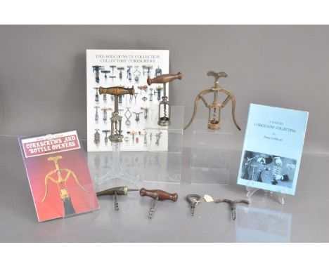 A group of collectable 19th Century corkscrews and accompanying literature, including a late 19th Century James Heeley &amp; 