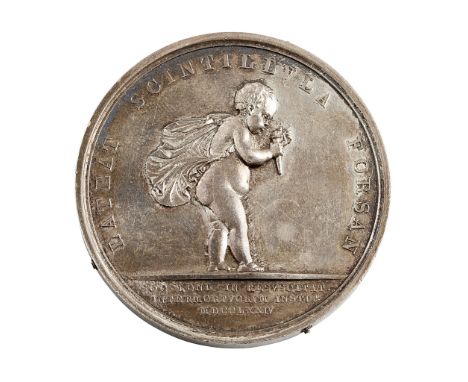 obverse with cherub in floating cloak with motto around and in exurge, the reverse with motto HOC PRETIVM CIVE SERVATO TVLIT,