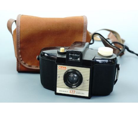 A vintage Kodak Brownie 127 camera