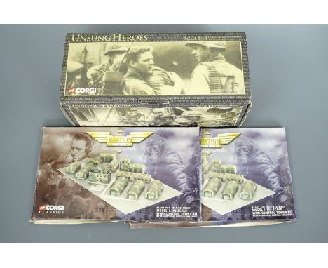 A 1:48 scale "Huey" UH-1E helicopter, together with two self assembly 1:44 scale WWII Control Tower kits