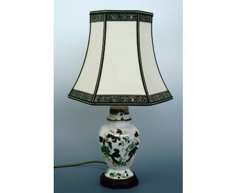 A Mason's table lamp, 48 cm, (free of damage)