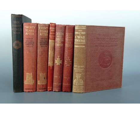 A group of early histories of the Great War and similar publications including "Kitchener's Army and the Territorial Forces",