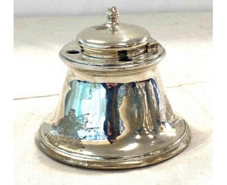 Silver hallmarked inkwell 