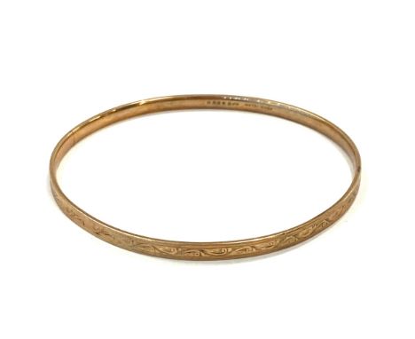 9ct slave bangle, metal core