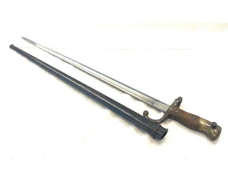 Antique 1879 Russian bayonet pat no: 21926, Matching number on scabbard