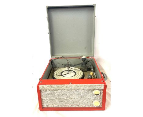 Cased record player, Monarch, untested 