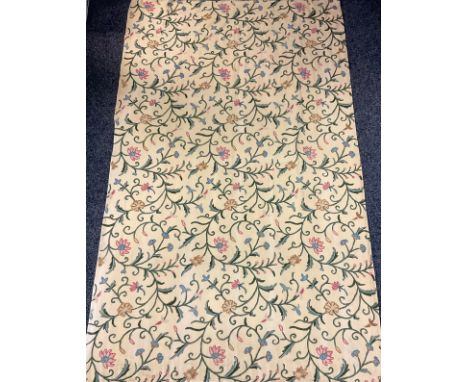 Textiles - a large crewelwork panel, 217cm x 132cm 