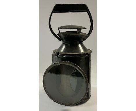 Railwayana - a BR (British Rail) carriage lantern, 28cm high 