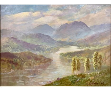 Graham Scott, The Trossachs, signed, oil on board, 30cm x 40cm. 