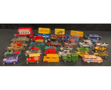 Model Cars - a Dinky Nash rambler, 173, boxed; a Dinky Kodak Bedford Van, 480, boxed; a Dinky type Army Cargo Truck, with a b