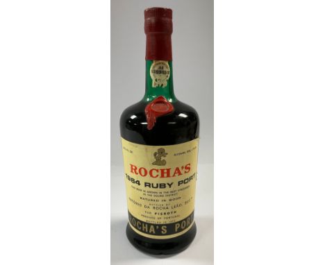A bottle of Rocha's 1964 Ruby Port, matured in wood, for Pieroth, bottled in 1974, 20%, 75cl, wax seal, number 399813 