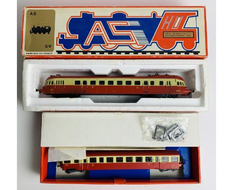 AS Autorail HO Scale ABJ4 Railcar &amp; Passenger Coach - Both Boxed. P&amp;P Group 2 (£18+VAT for the first lot and £3+VAT f