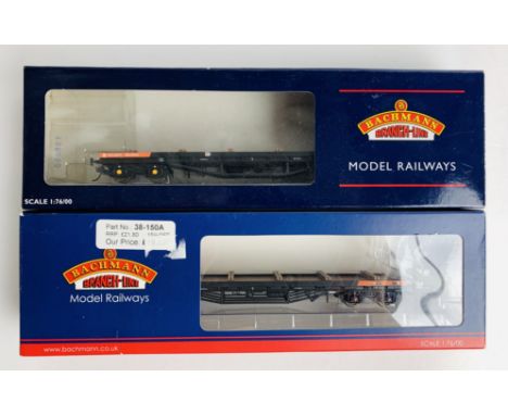 2x Bachmann OO Gauge BDA Bogie Bolster Wagons - 38-150A &amp; 38-150 - Both Boxed. P&amp;P Group 2 (£18+VAT for the first lot
