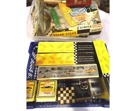 1:32 scale empty boxes for Airfix Monte Carlo set and MR185 set, nine empty car/kit boxes Airfix and Revell and an assortment