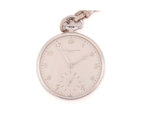 A Vacheron & Constantin aluminium open-face pocket watch reference: 4348, featuring a Swiss-made keyless aluminium movement i