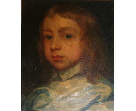 MANNER OF SIR ANTHONY VAN DYCK (1599-1641) PORTRAIT OF A BOY, POSSIBLY LORD FRANCIS VILLIERS (1628-1648) Bust length, wearing