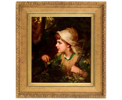 ALFRED FOWLER PATTEN (1829-1888) THE BIRD'S NEST IN DANGER Signed and dated 1885, also signed and inscribed with title on a l