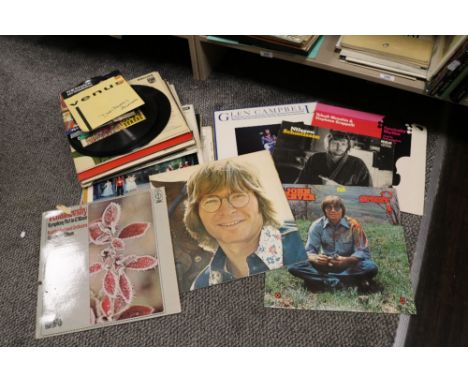 A selection of vintage vinyl albums and records