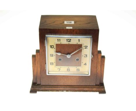 Oak mantel clock