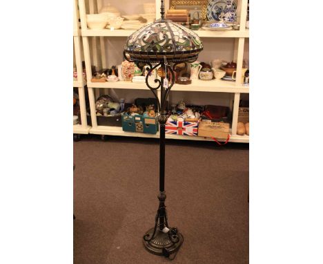 Tiffany style double standard lamp