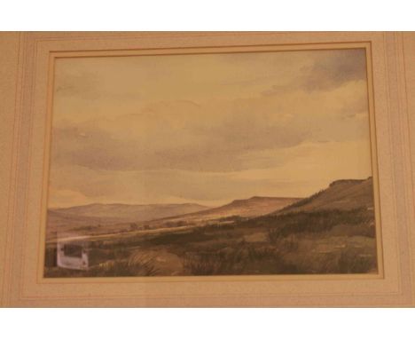 Lynne R. Moore, Askrigg Moor, watercolour, framed