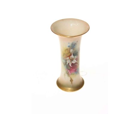 Royal Worcester flower painted spill vase