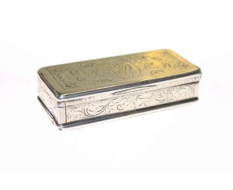 Continental silver snuff box