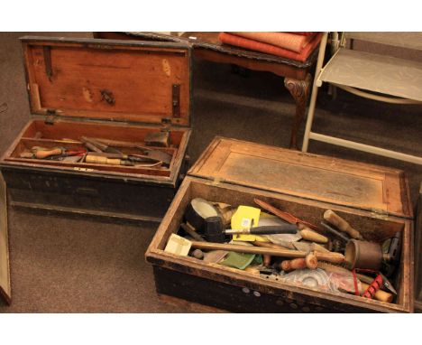Two tool trunks and tools