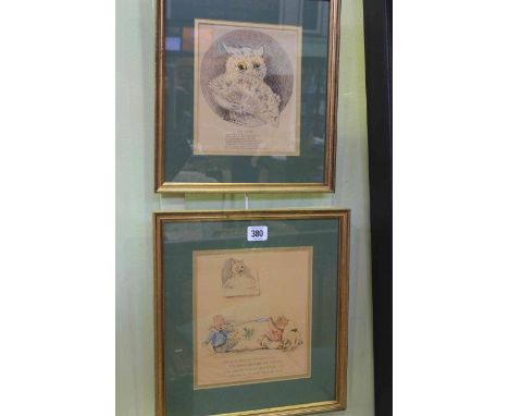 Two Louis Wain comical cat prints