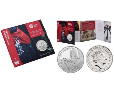 Royal Mint Tower of London Coin Collection brilliant uncirculated 2019 UK £5 coin in The Ceremony of the Keys presentation pa