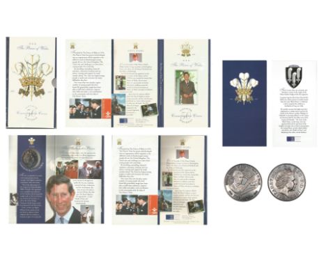 Royal Mint HRH Prince of Wales 50thy Birthday Commemorative Crown presentation pack with brilliant uncirculated UK £5 coin.  