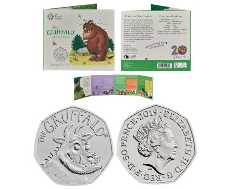 Royal Mint 2019 The Gruffalo brilliant uncirculated UK 50p coin presentation pack.  This was the first commemorative UK coin 