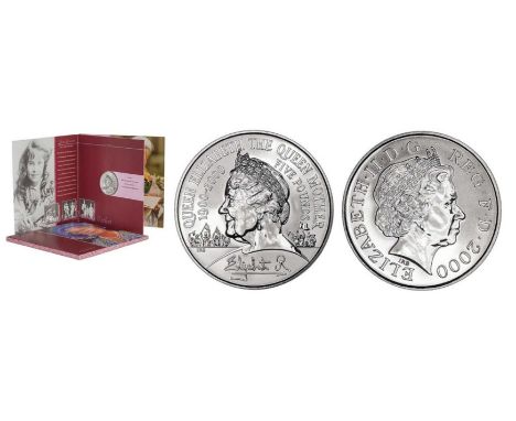 Royal Mint 2000 Queen Mother Centenary brilliant uncirculated UK £5 crown coin presentation pack.  Created to celebrate the Q