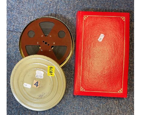 1947 Wedding Film Reel &amp; Postcard Album with Approx 50 Vintage Postcards, Including Many Happy Returns, Osteebad, Queen A