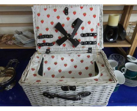 A wicker hamper