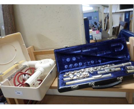 Cased vintage hairdryer