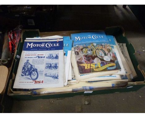 One box of vintage motorcycle magazines