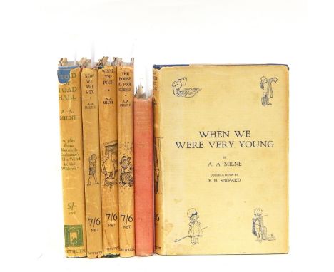 Milne, A A "Winnie the Pooh", decorations by E H Shepard, Methuen & Co, London 1926, decorated ep, green cloth, gilt decorati