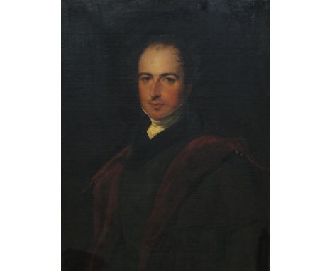Sir George Hayter  (1792-1871)
Portrait of William Hanmer Esquire (1792-1872) half length wearing period costume together wit