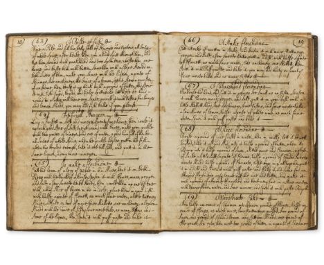 Cookery & Medical recipes.- Hutson (Mrs Beulah) [Collection of recipes], manuscript, 82pp. excluding blanks, in at least thre