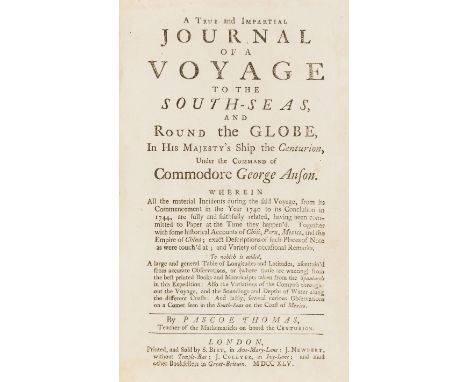 Voyages.- Anson.- Pascoe (Thomas) A True and Impartial Journal of a Voyage to the South-Seas, and round the Globe, first edit