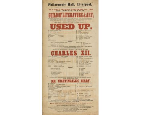 Dickens (Charles).- The Amateur Company of the Guild of Literature & Art... Will Have the Honour of Presenting... Used Up... 