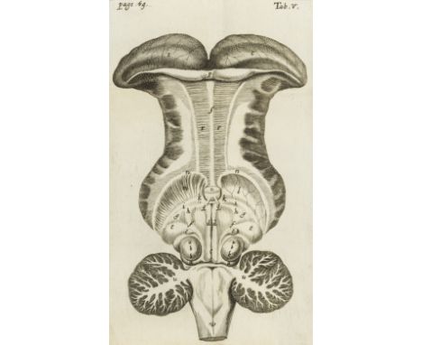 Willis (Thomas) De Anima Brutorum quae hominis vitalis ac sensitiva est, exercitationes duae, 8 engraved folding plates, ligh